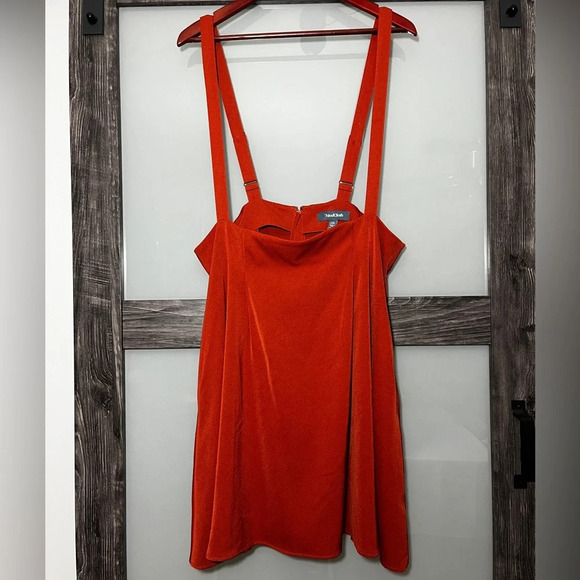 Modcloth Dresses & Skirts - Modcloth Burnt Orange Winner Jumper/Suspender Skirt NWOT Women's 1X